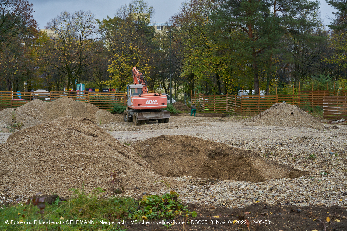 04.11.2022 - Baustelle an der Quiddestraße Haus für Kinder in Neuperlach